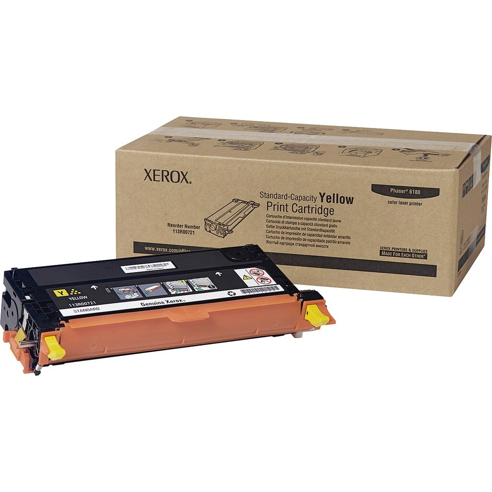 Xerox 113R00721 Yellow Toner Cartridge - Phaser 6180 Series Image 1