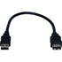 Qvs CC2210C-01 1ft USB 2.0 High-Speed Black Portsaver Image 1