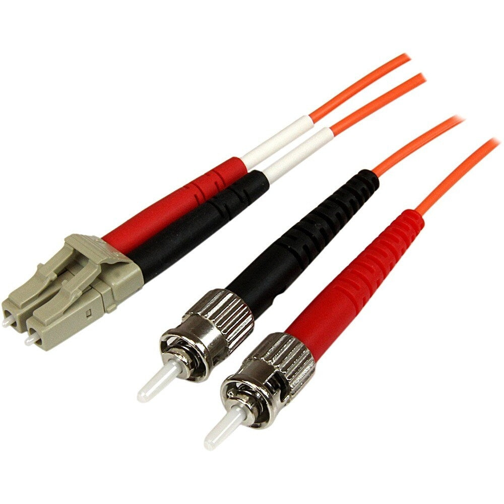 Startech.com 50FIBPLCST1 1M Fiber Optic Cable OM2 LC ST Plenum 50/125 Image 1
