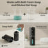 GentleJet JetFoam Automatic Foam Soap Dispenser Touchless Sensor, USB-C Rechargeable, Adjustable Output, IPX5 Waterproof, 300 ml, Bathroom & Kitchen Countertop