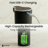 GentleJet JetFoam Automatic Foam Soap Dispenser Touchless Sensor, USB-C Rechargeable, Adjustable Output, IPX5 Waterproof, 300 ml, Bathroom & Kitchen Countertop