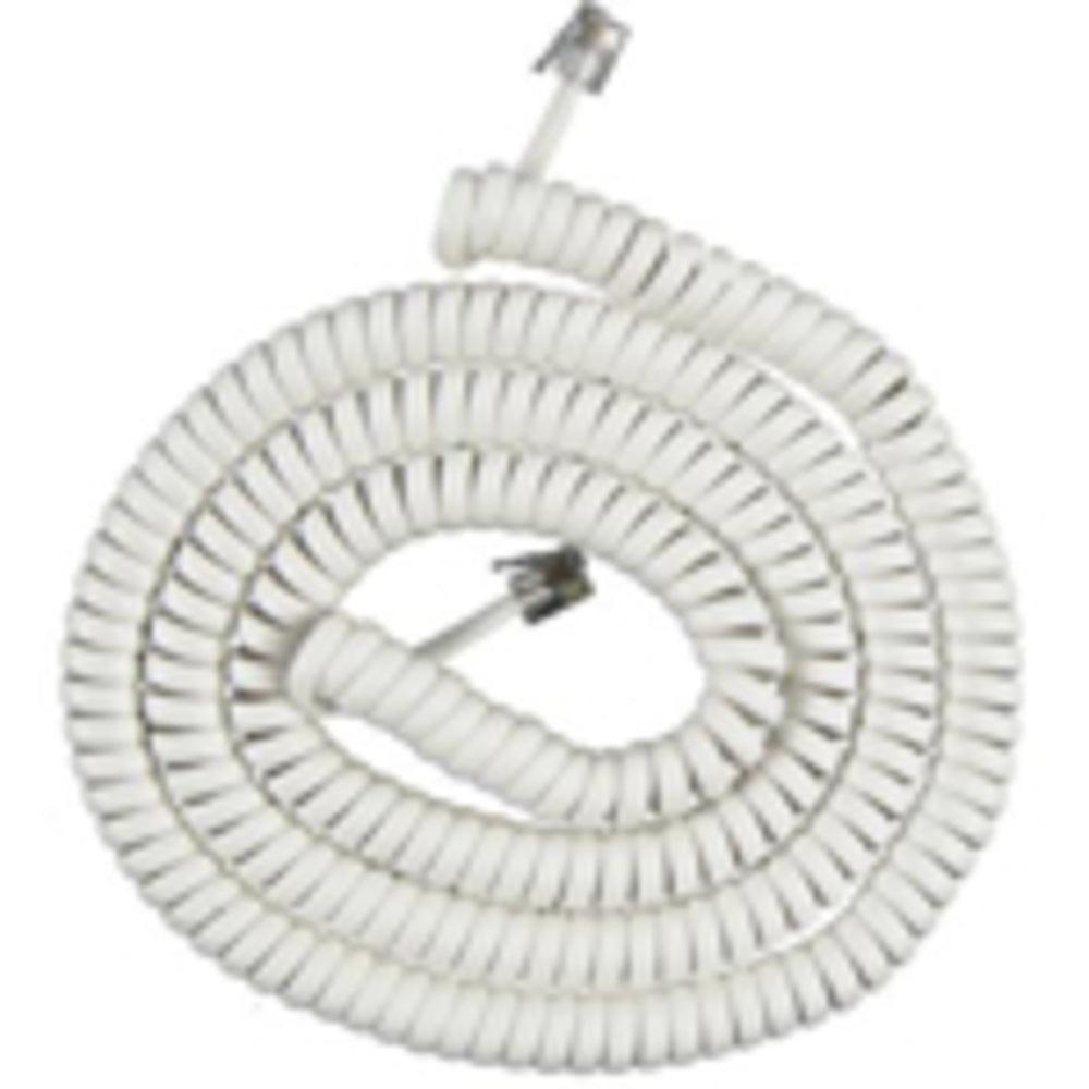 CABLESYS GCHA444012FWH Telephone Handset Cord White Cable 1.5 Inch Lead 12 Ft Image 1