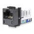 Hubbell HXJ5EBK Speedgain Cat 5E Jack - Black, 190 MHz Bandwidth Image 1