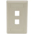 Hubbell IFP12EI Face Plate - 2 Port Single Gang Electric Ivory Image 1