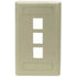 Hubbell IFP13EI Single-Gang Face Plate 3-Port Ivory Image 1