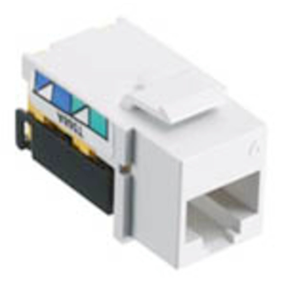 Hubbell NSJ5ELA Netselect Cat 5E Voice/Data Jack Light Almond Image 1