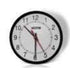 Valcom V-A2412B 12in. Wired Round Analog Clock - Black Surface Mount Image 1