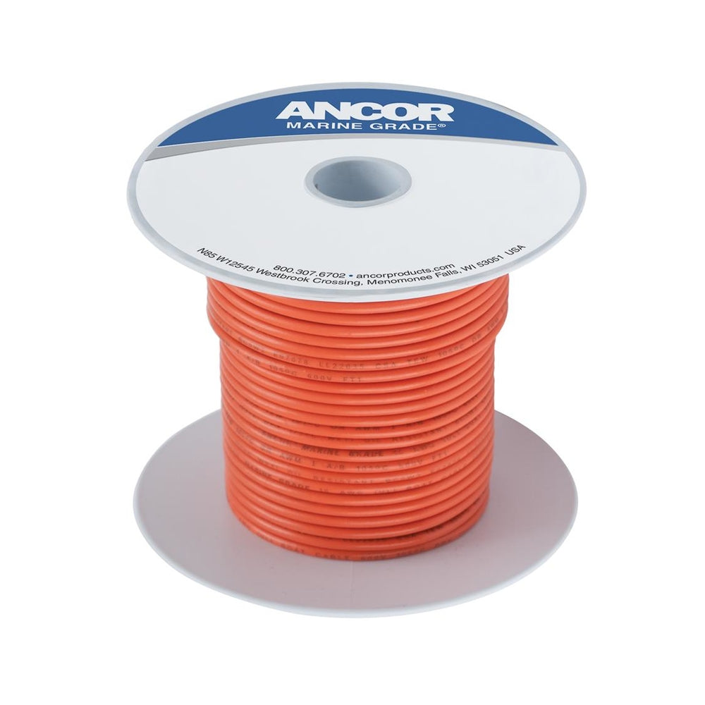 Ancor 102510 Orange 16 AWG Tinned Copper Wire - 100ft Image 1