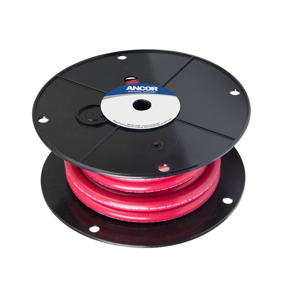 Ancor 117505 Red 2/0 Awg Tinned Copper Battery Cable 50' Image 1