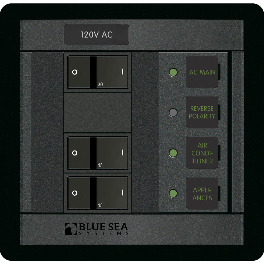 Blue Sea Systems 1214 360 Ac Distr Rckr Sw 1-30A 2-15A 120V Image 1