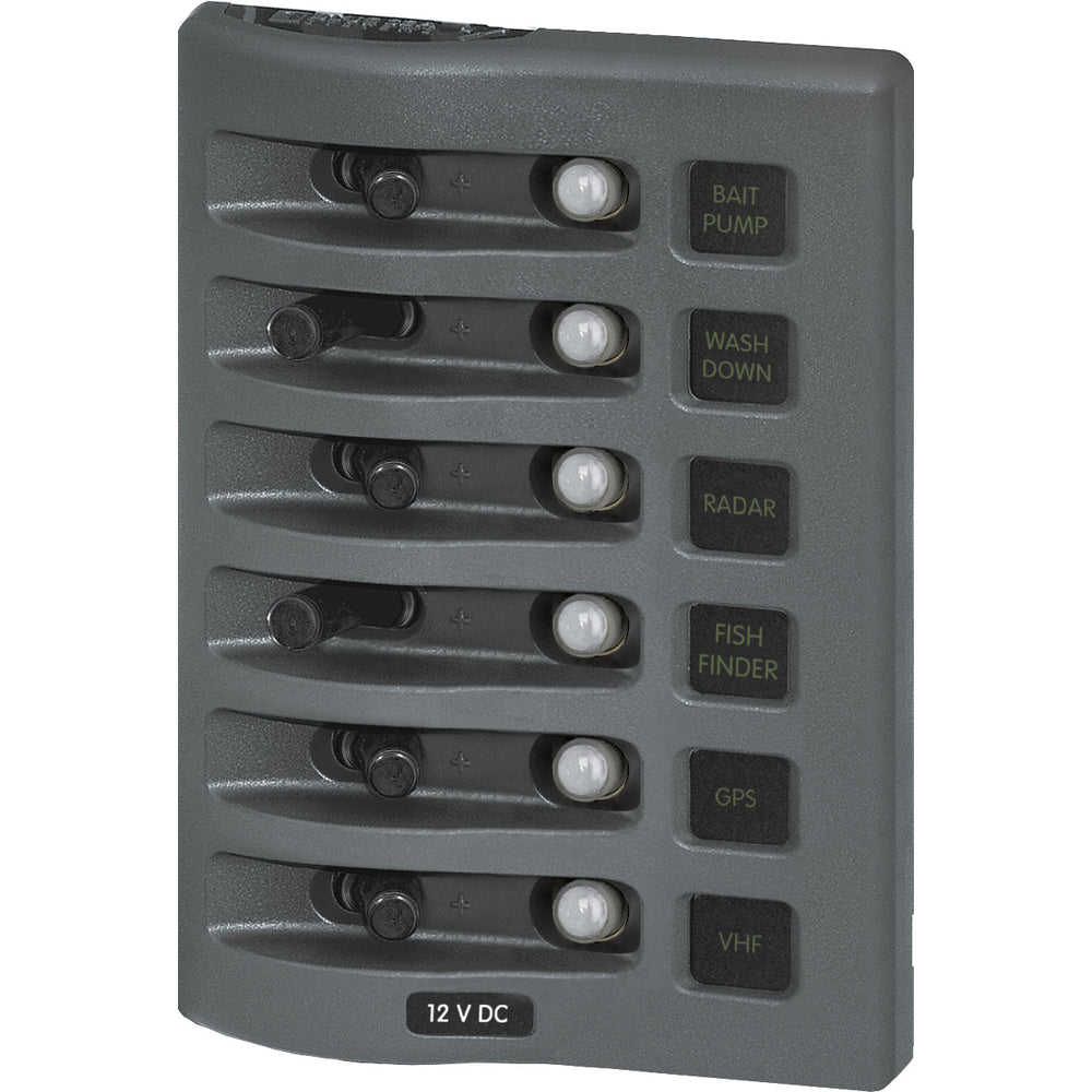 BLUE SEA SYSTEMS 4376 Weatherdeck® 12V Dc Waterproof Circuit Breaker Panel Image 1