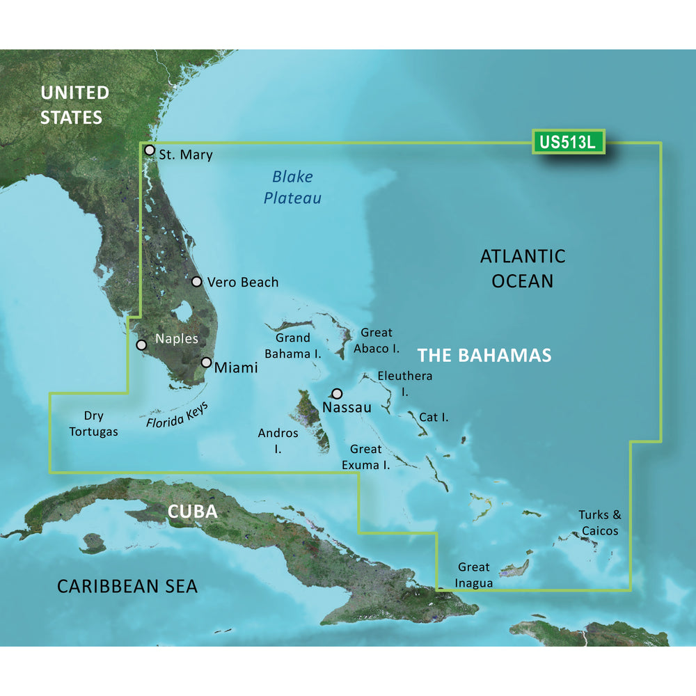 Garmin 010-C0742-00 Bluechart G3 Vision Hd Vus513L Jacksonville Bahamas Image 1