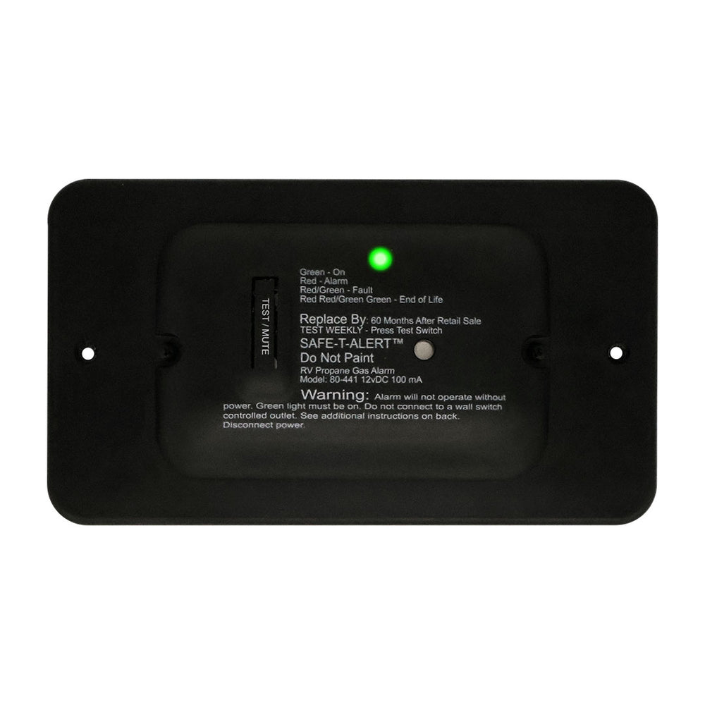 Mti Industries 80-441-BL-TR RV Propane Gas Alarm - Low Profile Black Image 1