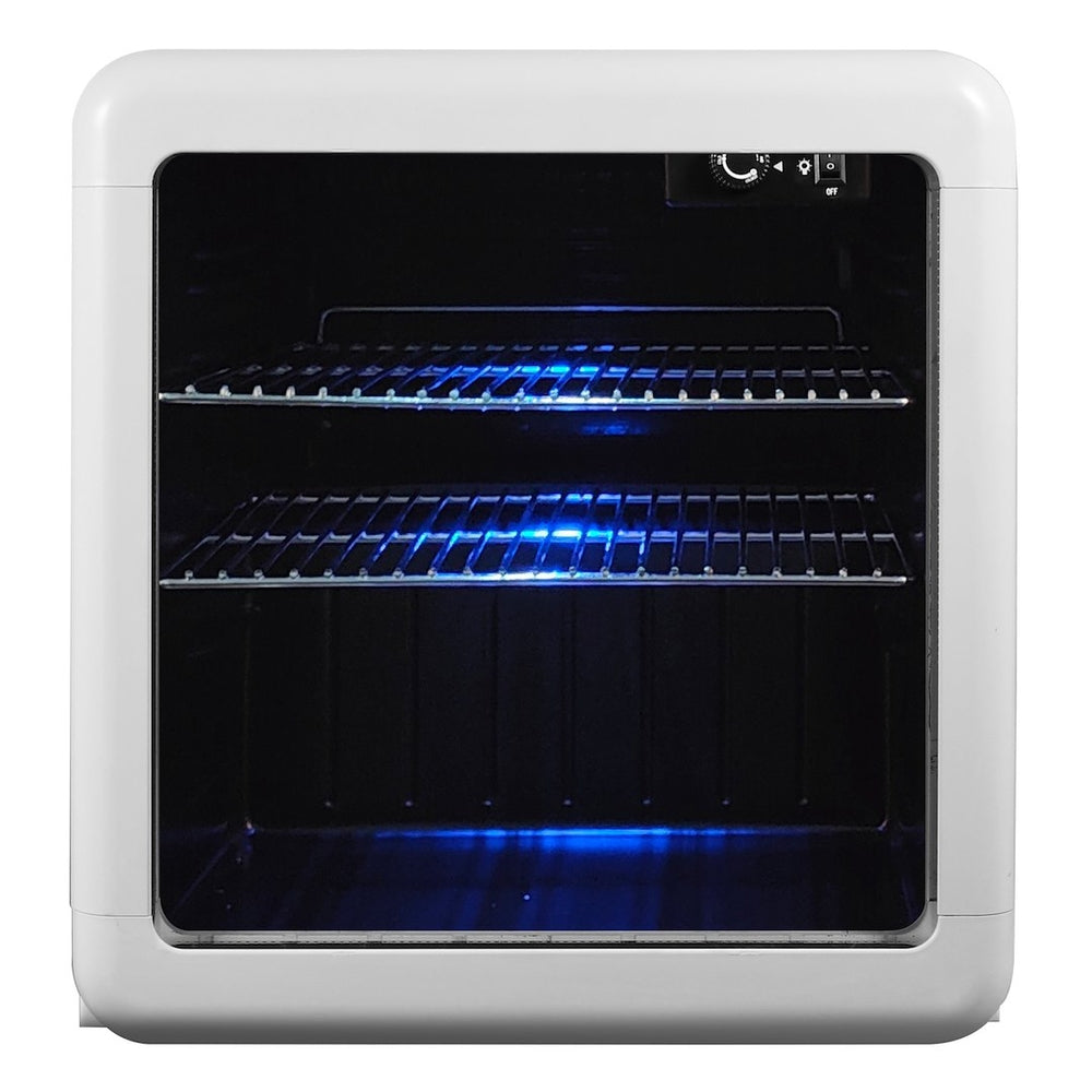 Magic Chef MCB17CHW Beverage Cooler Retro LED Light White Image 1