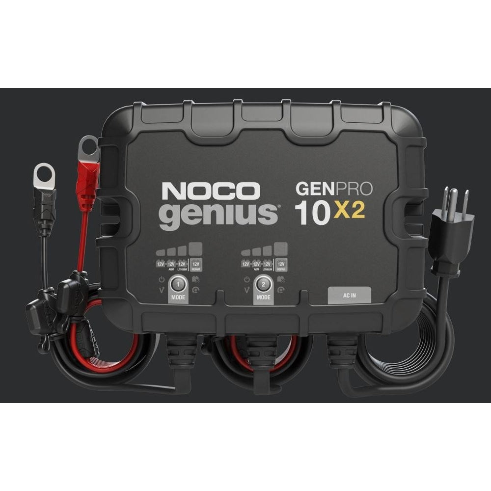 Noco Genpro10x2 2-Bank 20A Onboard Battery Charger - Fast Charging Image 1