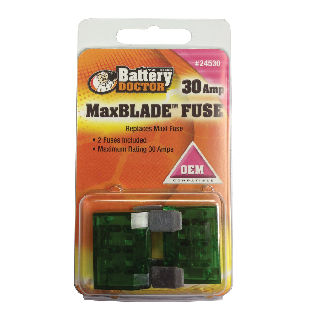 Wirthco 24530-7 Maxi Blade Fuse 30A Green (Pack of 10) Image 1