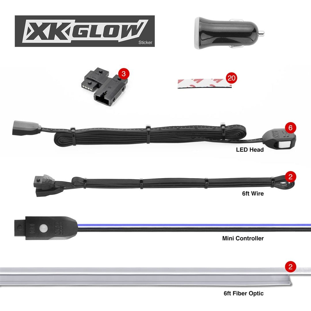 XK GLOW XK-FO-ADV 6 Ft Fiber Optic Led Head Image 1