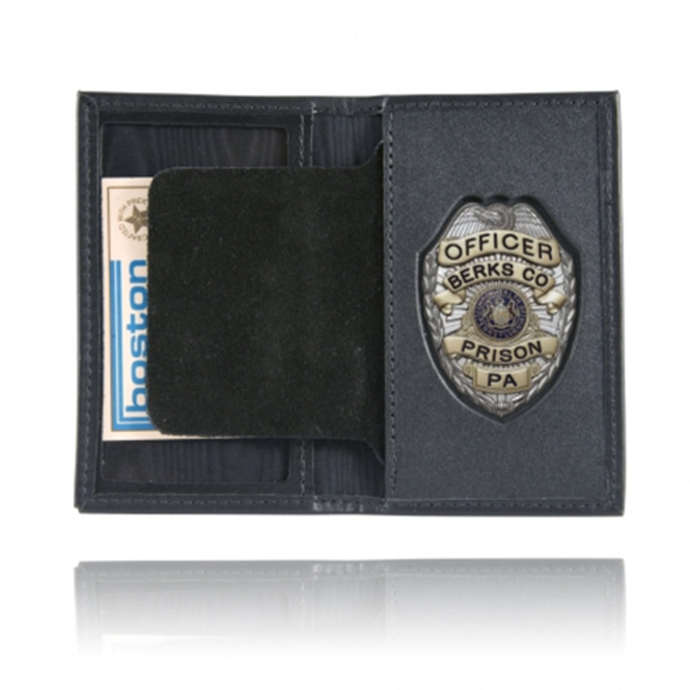 Boston Leather 110-7003 Book Style Badge Case with Oversized ID Window Image 1