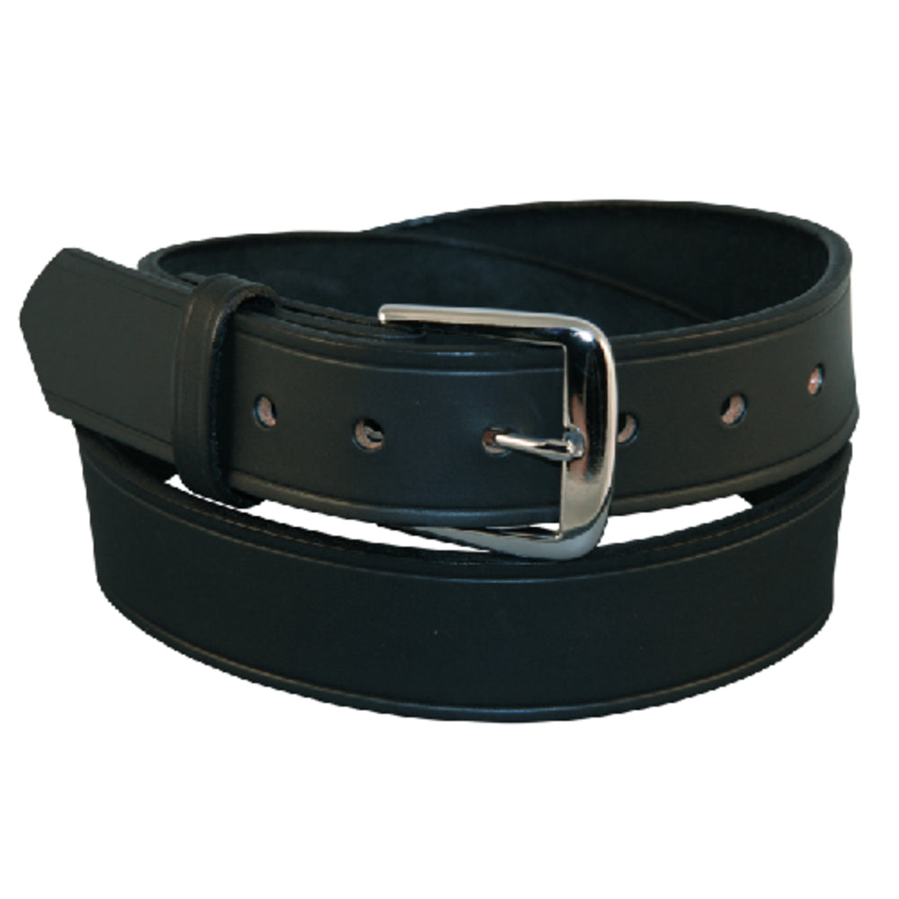 Boston Leather 6582-3-44 Off Duty Belt - Black, Basket Weave, Nickel Hardware, Size 44 Image 1
