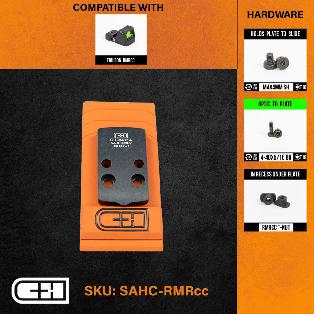 C&H Precision SAHC-RMRCC Optics Adapter Plate for Springfield Hellcat Rmsc Image 1