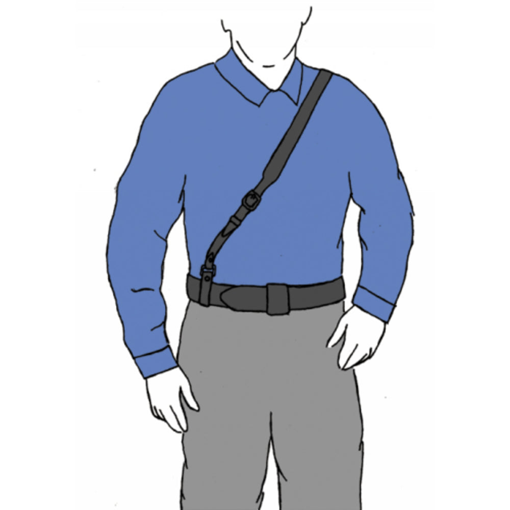 Gould and Goodrich B99-48BR Shoulder Strap with Brass Hardware - Black, 48"" Image 1