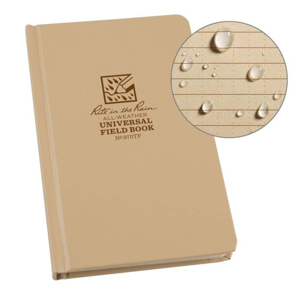 Rite in the Rain 970TF Fabrikoid Universal Bound Book 4.75 x 7.5 Tan - Waterproof! Image 1