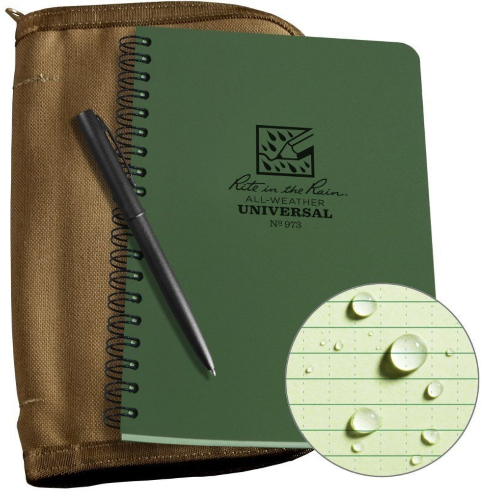 Rite in the Rain 973T-KIT Side Spiral Notebook Kit Tan Cover Image 1
