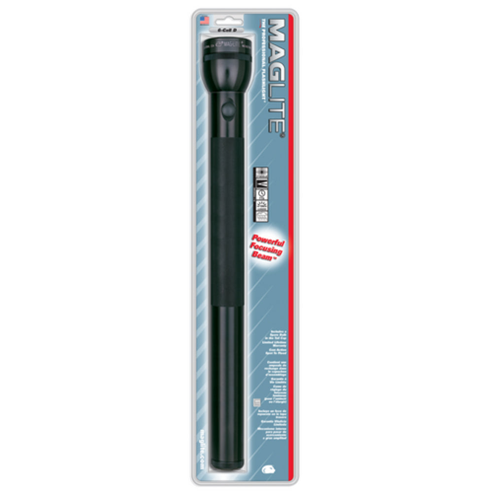Maglite S6D015 6 Cell D Flashlight - Black, Gift Box Image 1