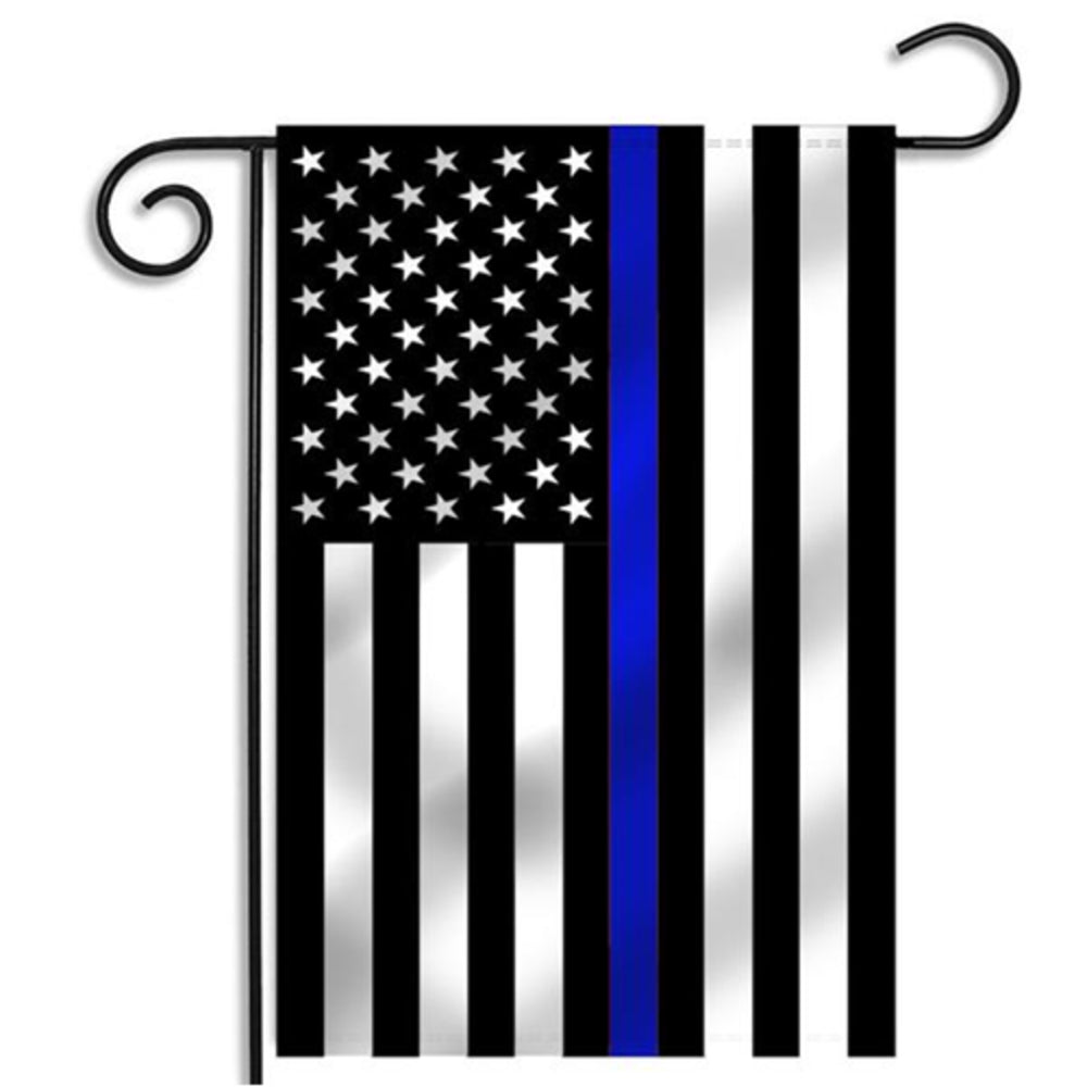 GARDEN-AMERICAN-BLUE Thin Blue Line Flag 12.5 X 18 Inches Image 1