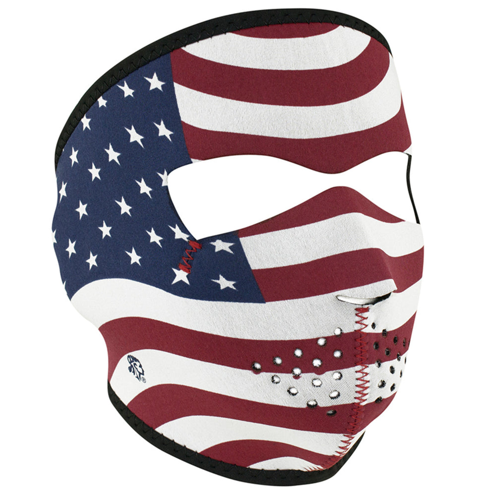Fox Outdoors 72-605 Neoprene Thermal Face Mask USA Flag Image 1