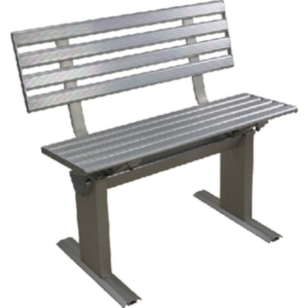 Springfield Marine 1099050-2 Aluminum Dock Bench with Weather Resistant Frame Image 1