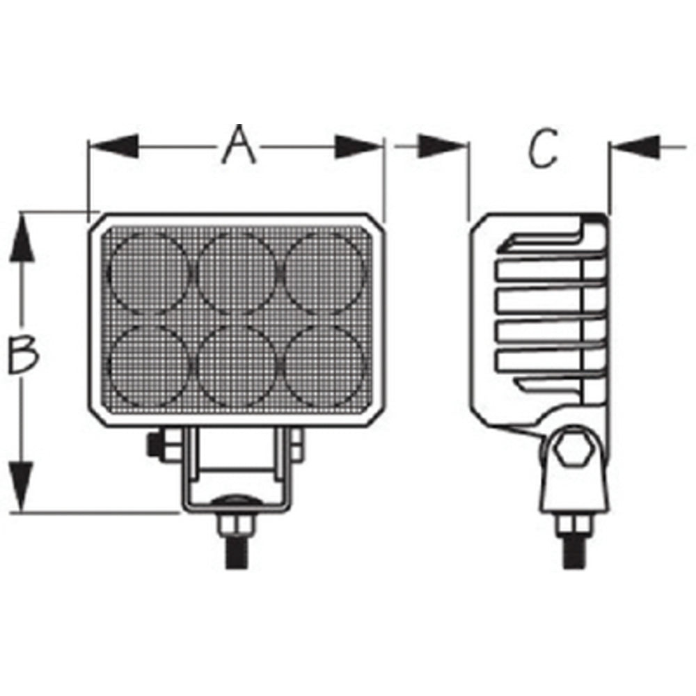 Sea-Dog 405335-3 Led Rectangular Flood Light 1500 Lumens