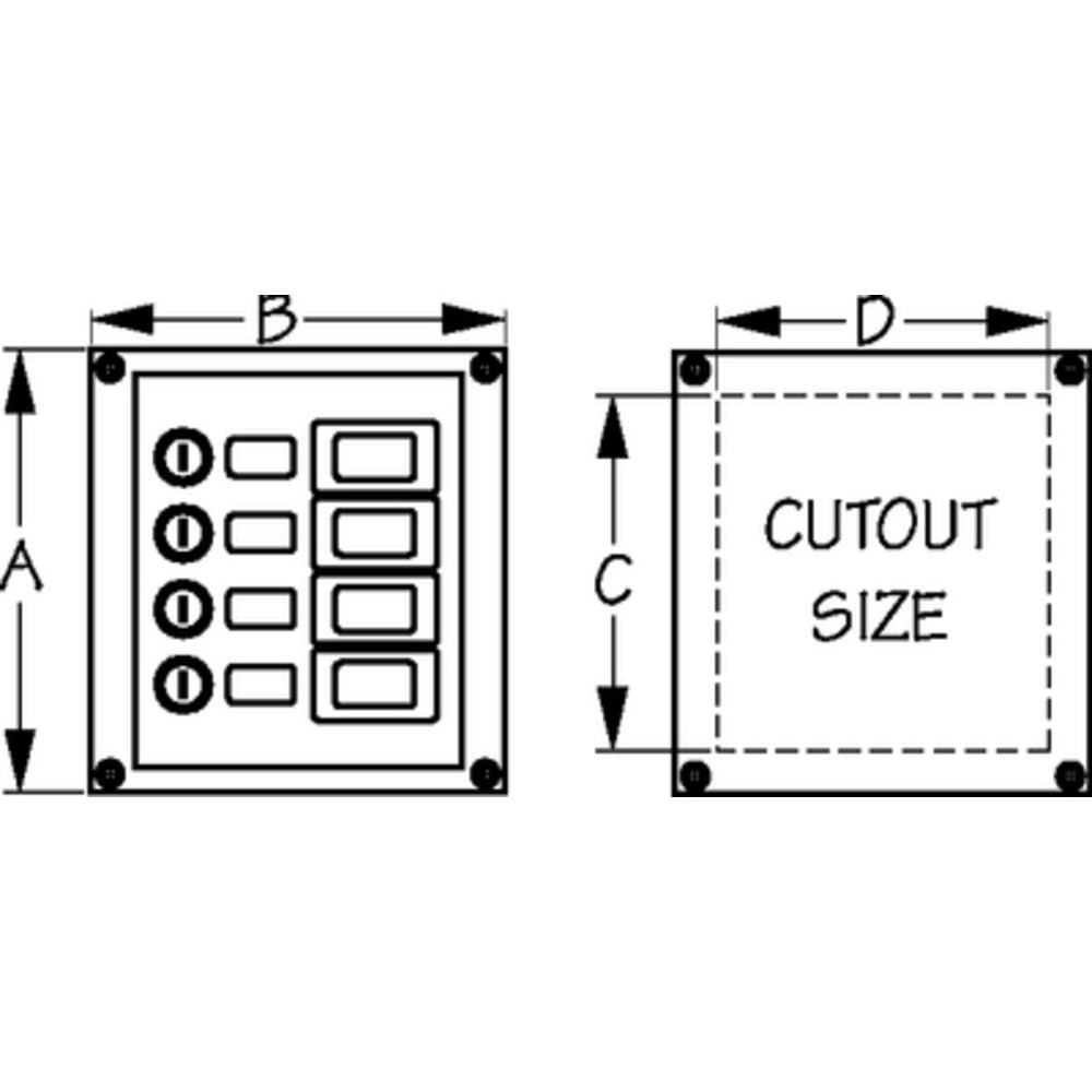 Sea-Dog 424116-1 Splash Guard Switch Panel Vertical 6