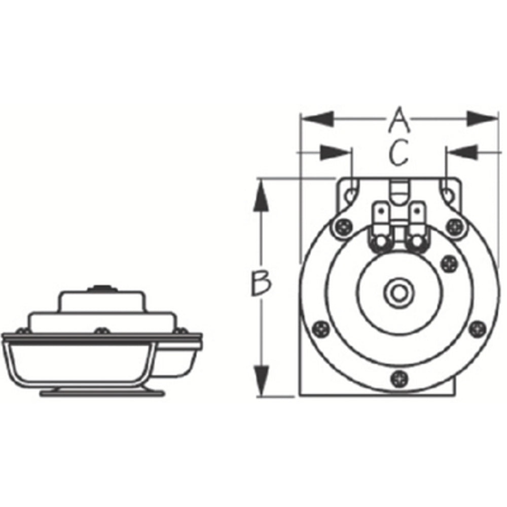 Sea-Dog 431310-1 Hidden Mount Mini Compact Horn