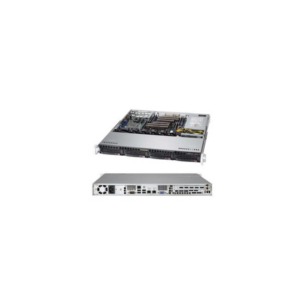 Supermicro CSE-813MFTQC-505CB 1U Rack Server 4X3.5 Hotswap SAS SATA 500W Image 1