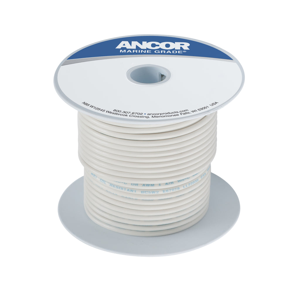 Ancor 102925 White 16 AWG Tinned Copper Wire - 250 ft Image 1