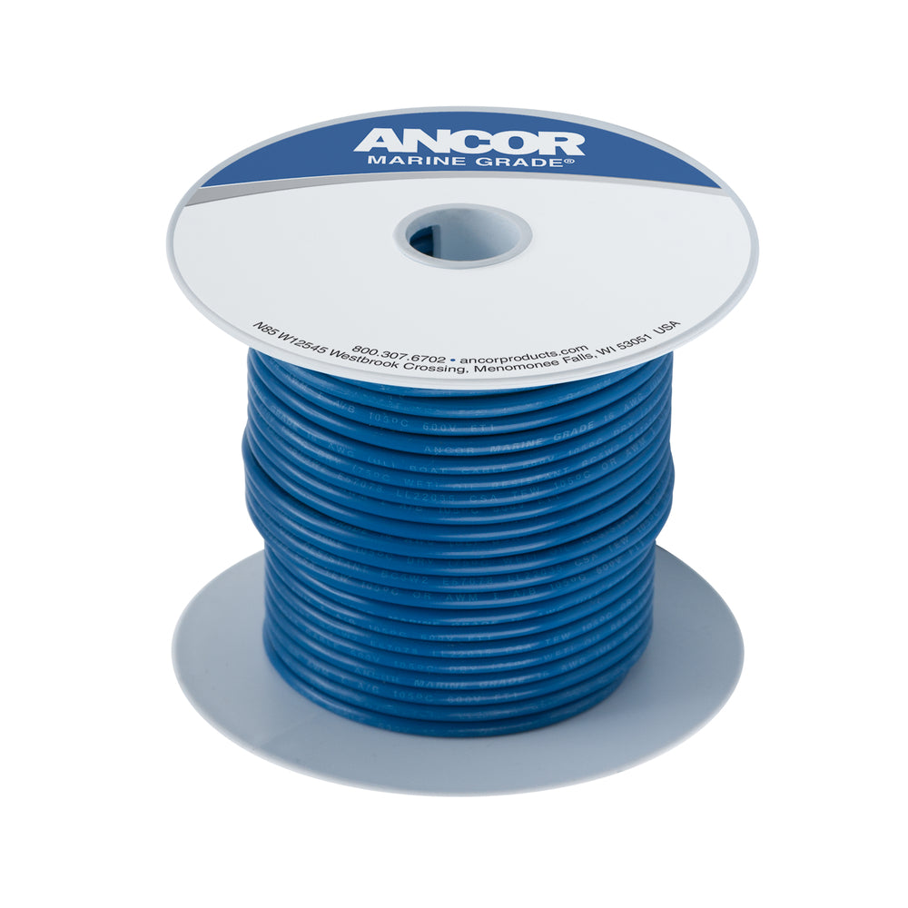 Ancor 106102 Dark Blue 12 AWG Tinned Copper Wire - 25ft Image 1