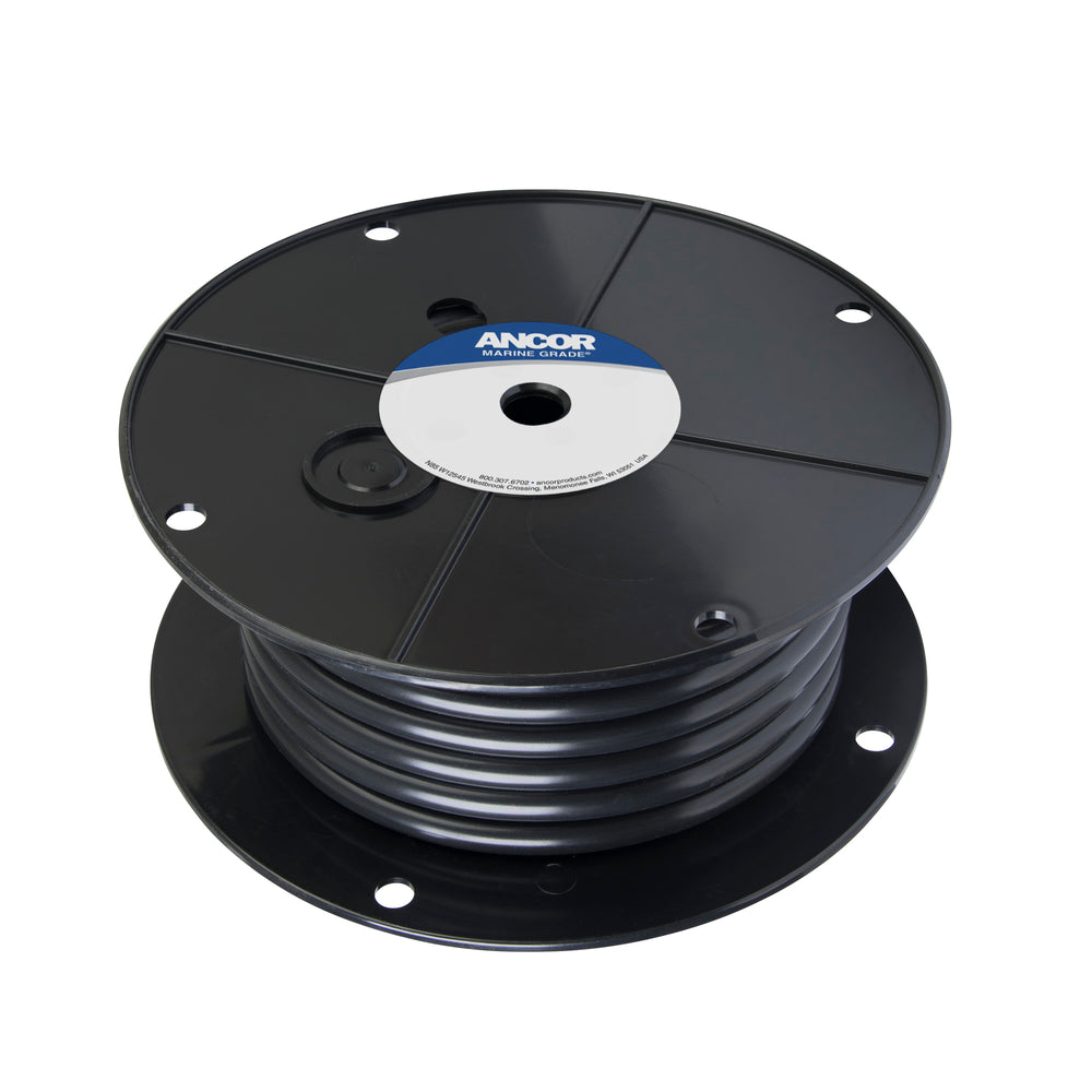 Ancor 115005 Black 1 Awg Tinned Copper Battery Cable 50' Image 1