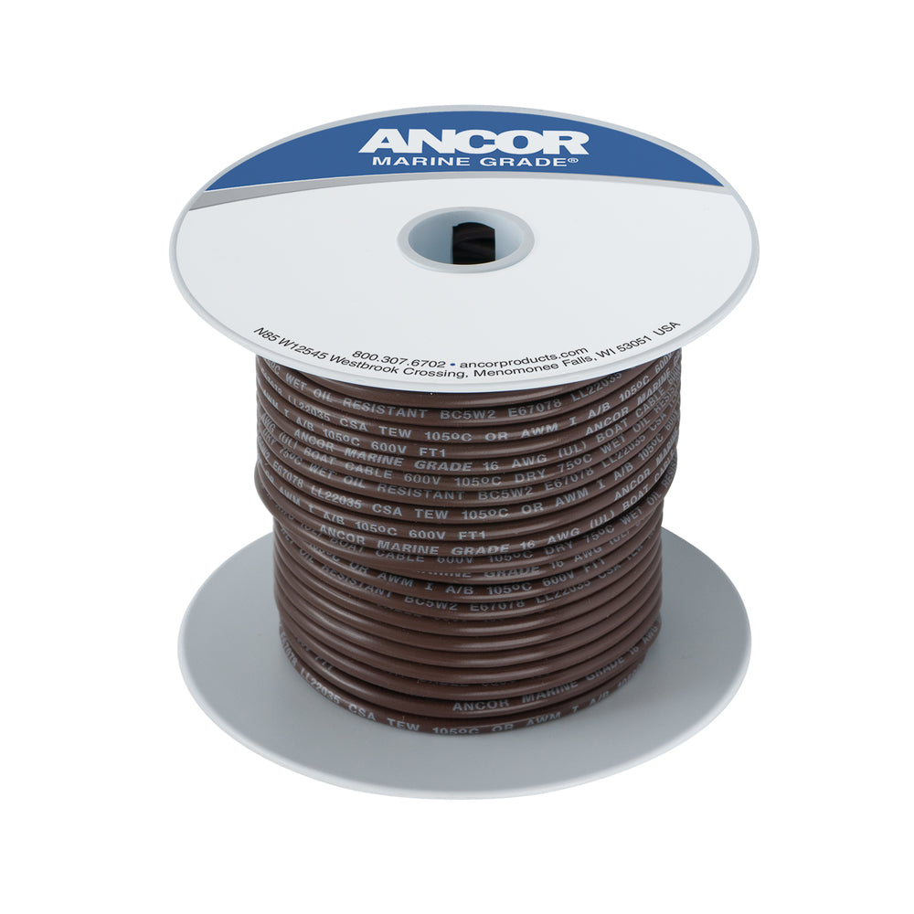 Ancor 180203 Brown 18 Awg Tinned Copper Wire 35' Image 1