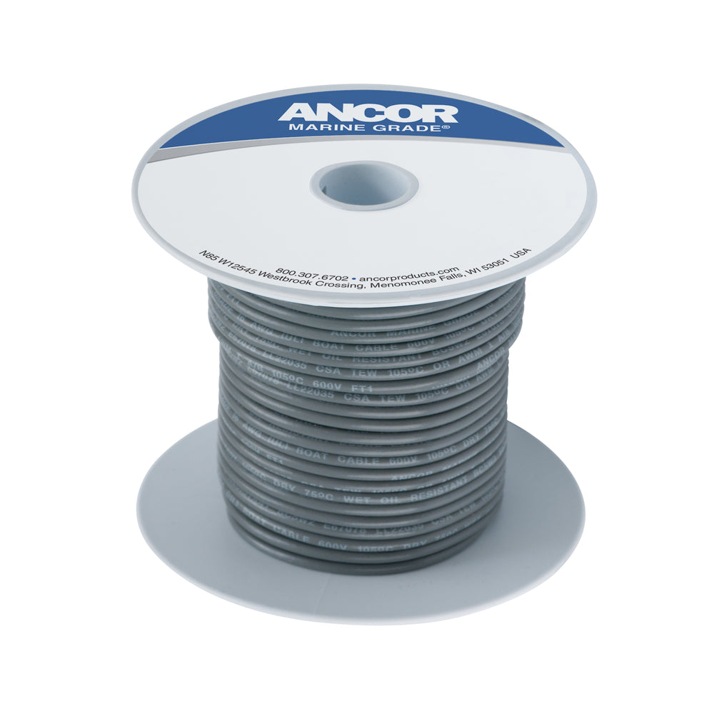 Ancor 180403 Grey 18 Awg Tinned Copper Wire 35' Image 1