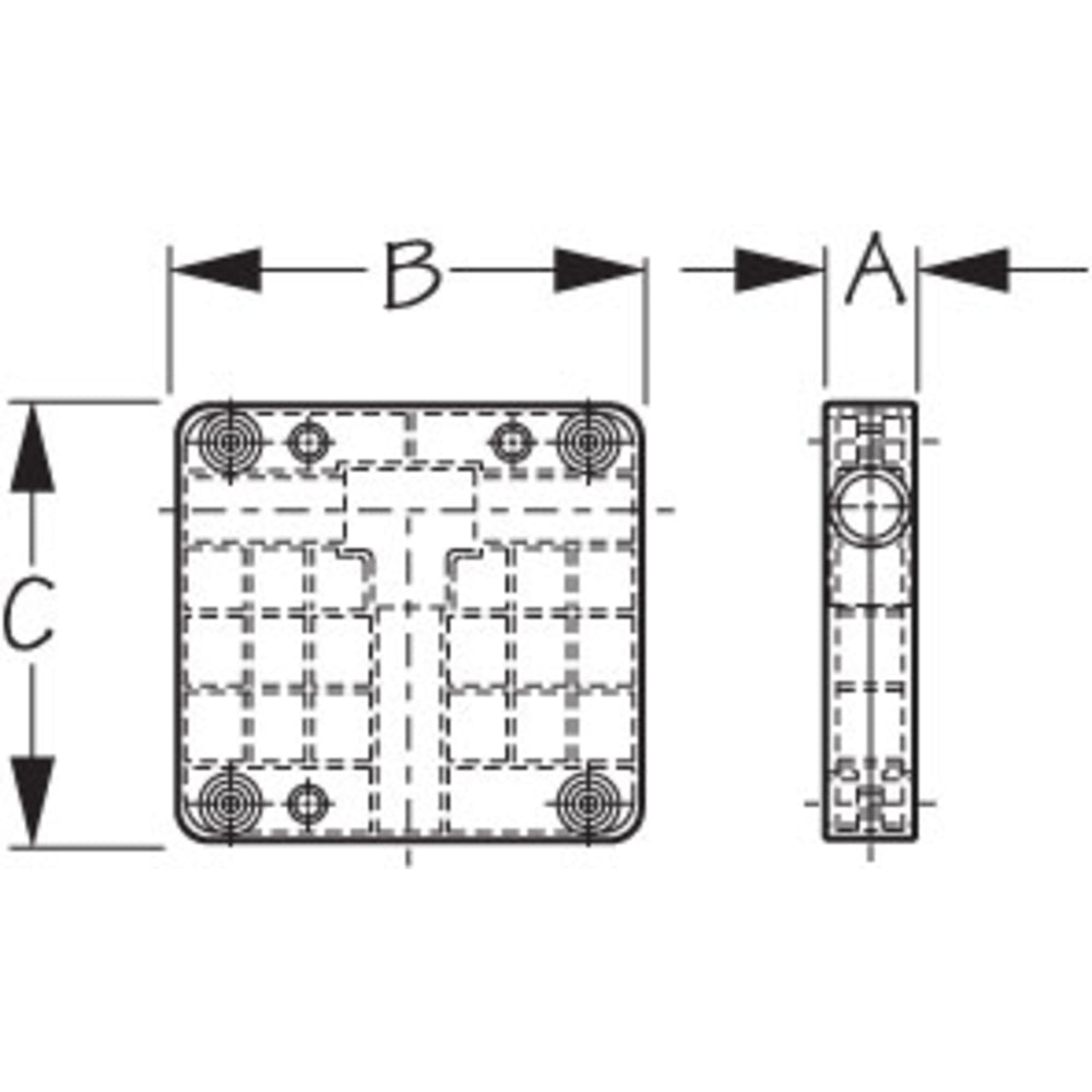 Sea-Dog Line 327151-1 Poly Rail Mount Motor Bracket - Black UV Stabilized