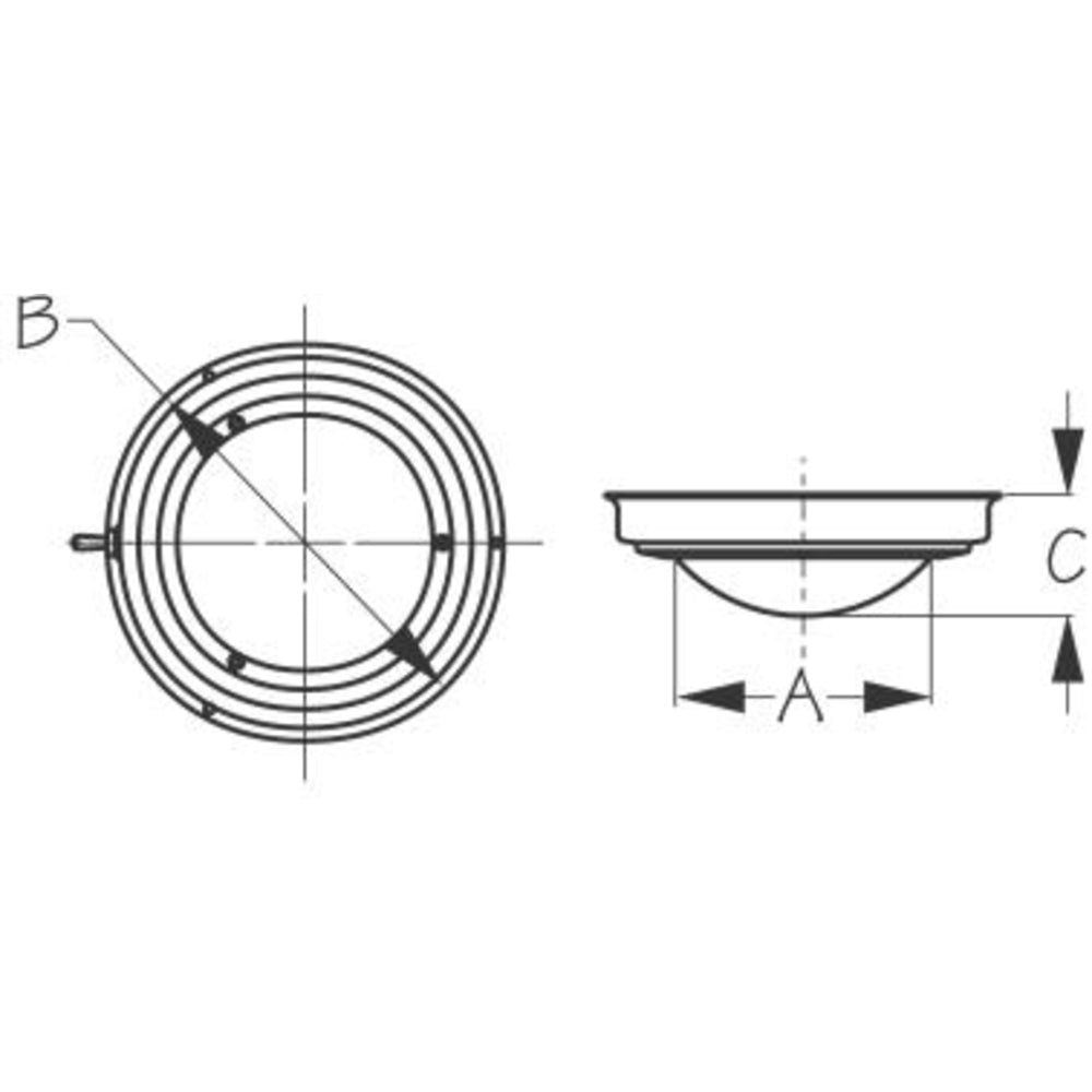 Sea-Dog 400198-1 Brass Led Dome Light 4" Lens