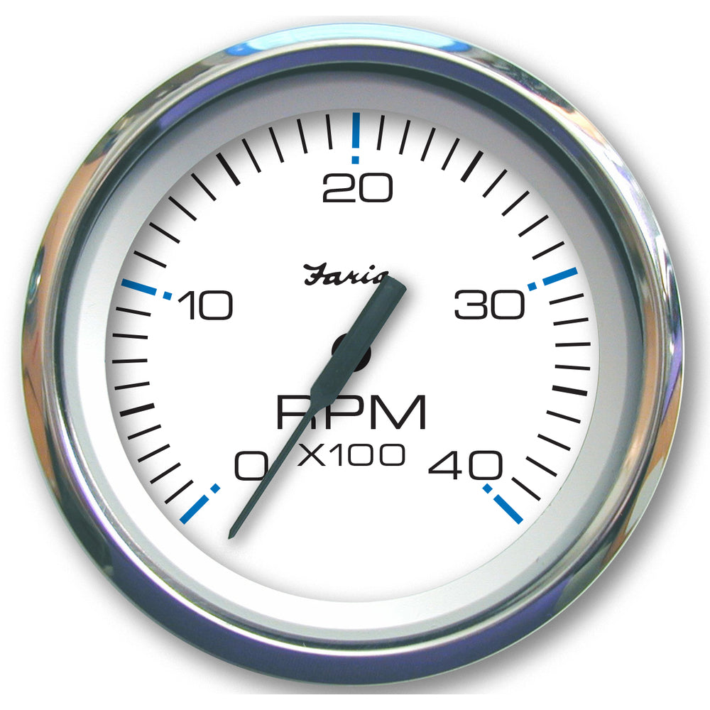 Faria F33818 Chespke Wht Ss Tach Diesel Mag Image 1