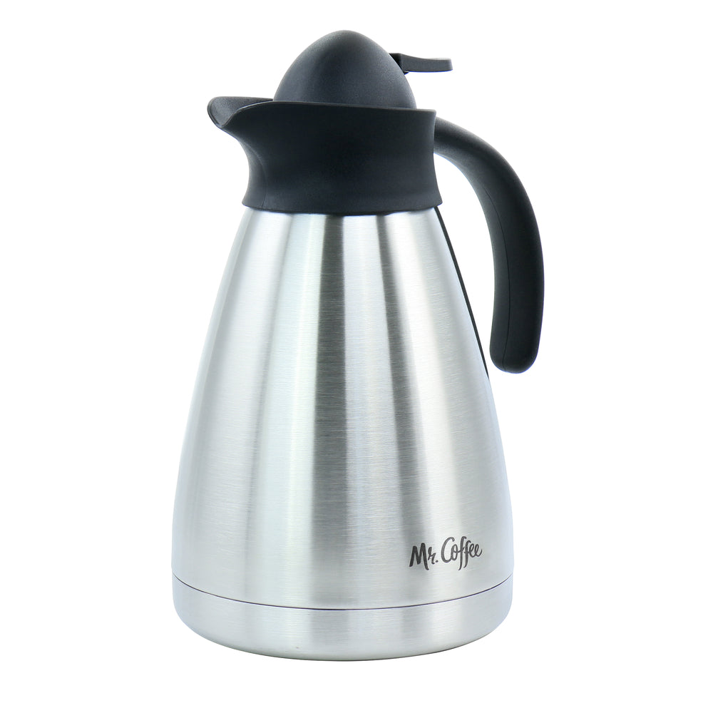 Mr. Coffee 127072.01 Olympia 1 Quart Thermal Coffee Pot with Insulated Stainless Steel Image 1