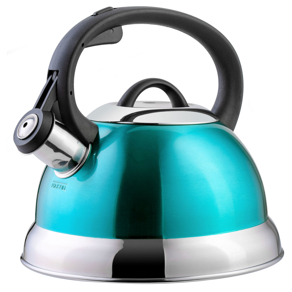 Mr. Coffee 127555.01 Flintshire Tea Kettle 1.75 Quart Stainless Steel Whistling Stovetop Image 1