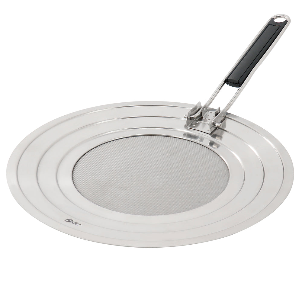 Oster 141095.01 Baldwyn 12 Inch Stainless Steel Splatter Guard Foldable Image 1