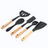 Oster 143736.05 Marion 5 Piece Silicone and Wood Kitchen Tool Set - Black Image 1