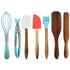 Gibson Home 146429.07 Acacia Wood Silicone Mini Kitchen Tool Set Image 1