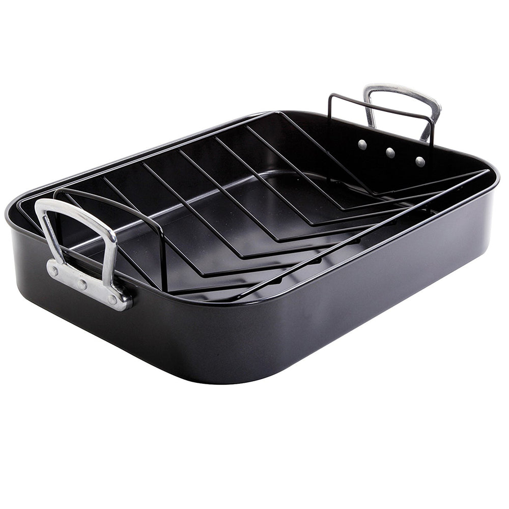 Gibson Home 89134.02 Broxton 2 Piece Turkey Roaster And V-Rack Image 1