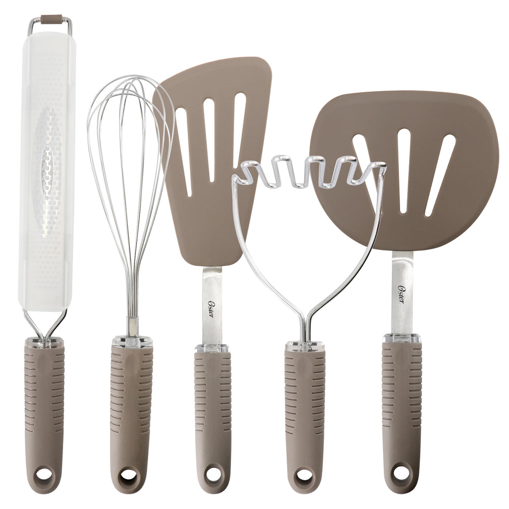 Oster 98306.05 Newcrest 5 Piece Kitchen Tool Set with Silicone Heads Image 1